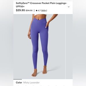 Halara SoftlyZero Crossover Pocket Leggings